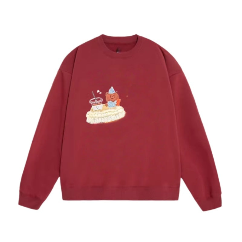 Trendy Sweatshirt with Fun Food Print